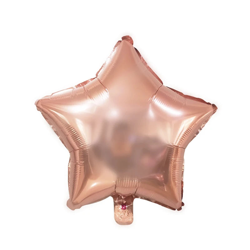 Rose Gold Confetti Baloons Foil Champagne Star Balloon Wedding Latex Ballon globos BabyShower Birthday Party Decoration Supplies
