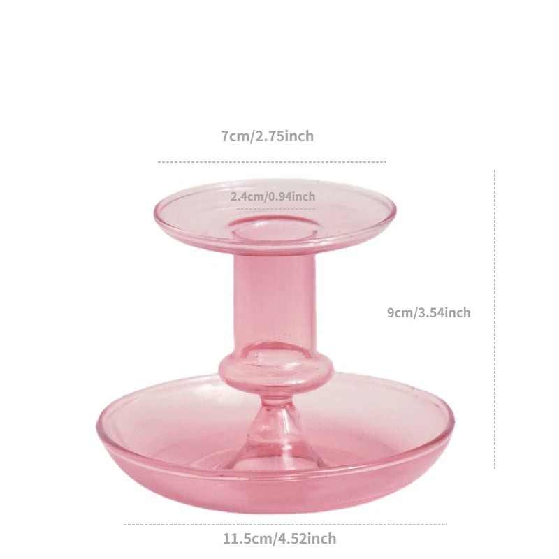 Pink Wedding Table Centerpieces Candle Holder Wedding Decoration Flower Vase Home Decoration Accessories Vases Room Decor