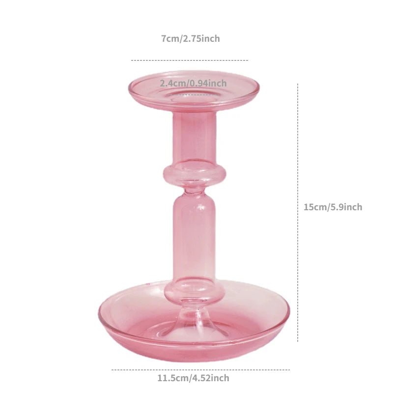 Pink Wedding Table Centerpieces Candle Holder Wedding Decoration Flower Vase Home Decoration Accessories Vases Room Decor