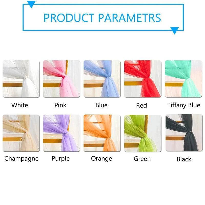 5/10m Wedding Arch Drapes Decorations Sheer Curtains Wedding Backdrop