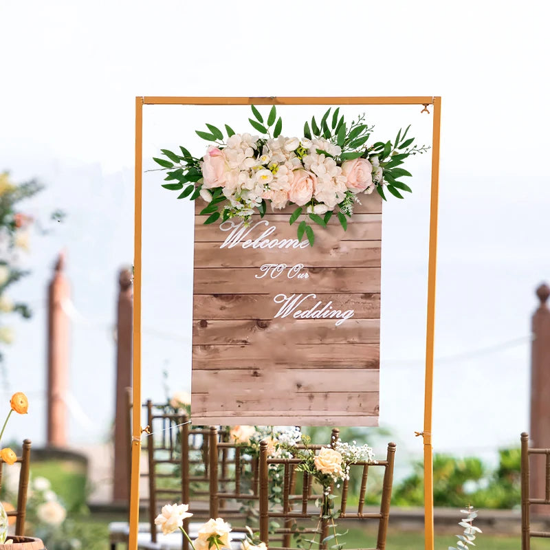Artificial Wedding Arch Flowers Wedding Flower Garlands Silk Rose Flower Swag Floral For Wedding Arch Table Door Wall Decoration