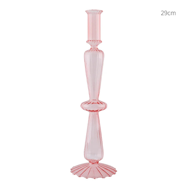 Pink Wedding Table Centerpieces Candle Holder Wedding Decoration Flower Vase Home Decoration Accessories Vases Room Decor