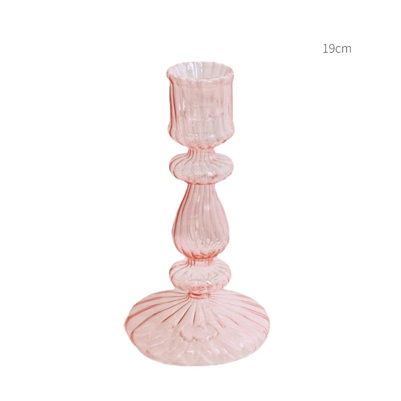 Pink Wedding Table Centerpieces Candle Holder Wedding Decoration Flower Vase Home Decoration Accessories Vases Room Decor