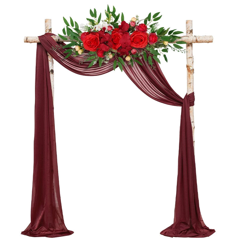 Artificial Wedding Arch Flowers Wedding Flower Garlands Silk Rose Flower Swag Floral For Wedding Arch Table Door Wall Decoration