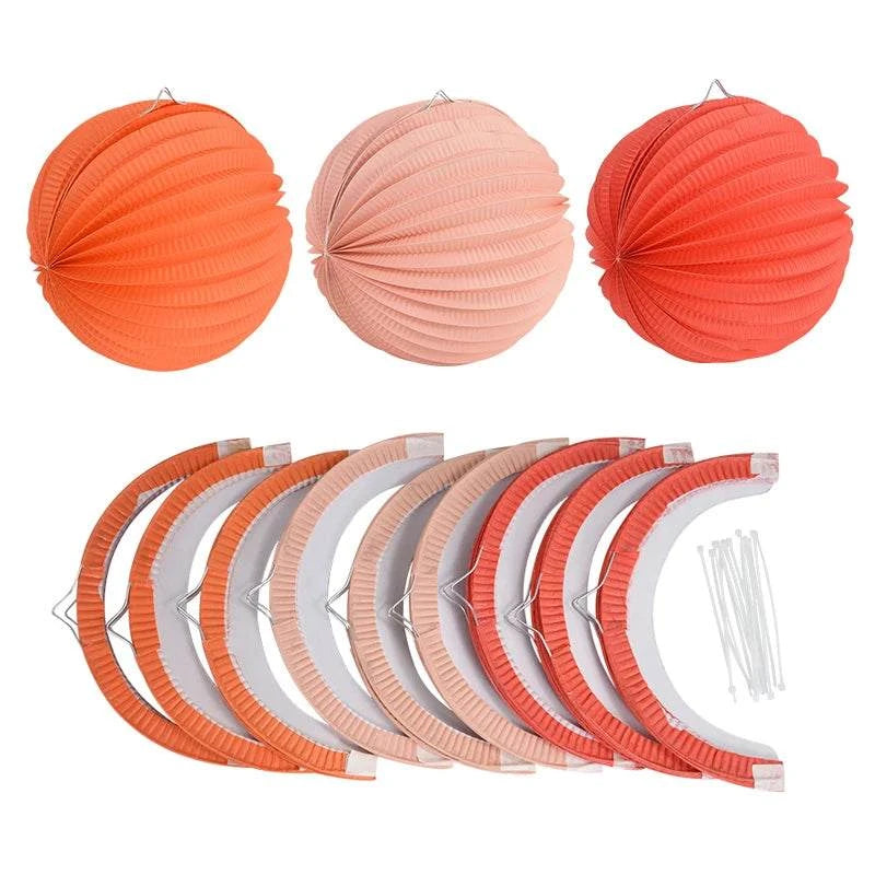 20cm Paper Lanterns Watermelon Lantern Pleated Wedding Party Birthday