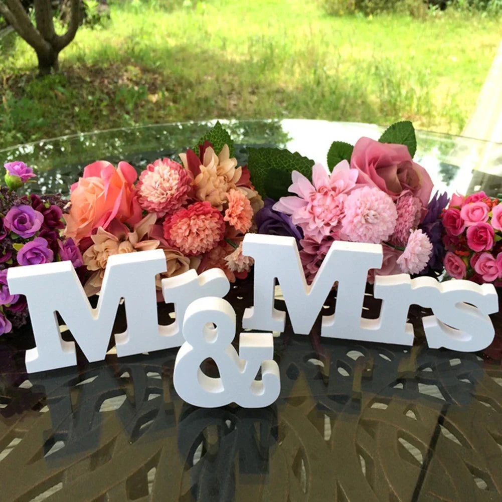 Wedding Anniversary Wedding Decoration Letter Ornament Wedding Table Mr & Mrs Mr & Mrs Signs Venue Decorations