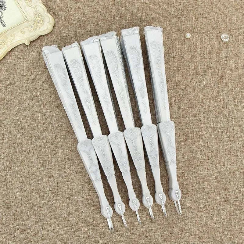 Fashion Wedding White Folding Fan Wedding Cosplay Party Home Decorativ