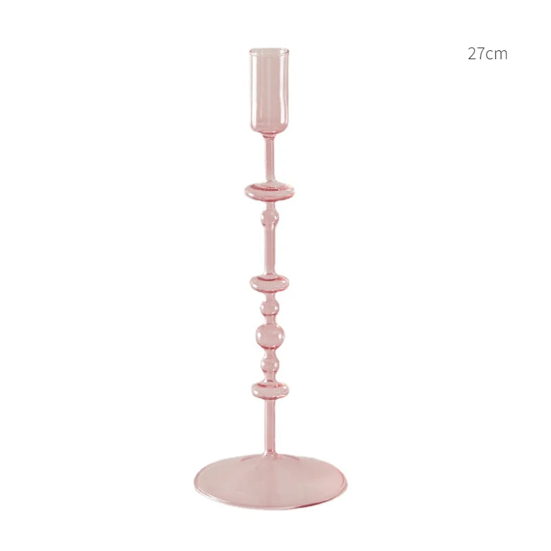 Pink Wedding Table Centerpieces Candle Holder Wedding Decoration Flower Vase Home Decoration Accessories Vases Room Decor
