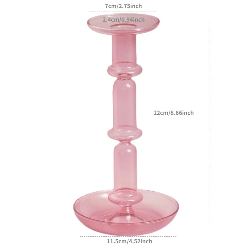 Pink Wedding Table Centerpieces Candle Holder Wedding Decoration Flower Vase Home Decoration Accessories Vases Room Decor