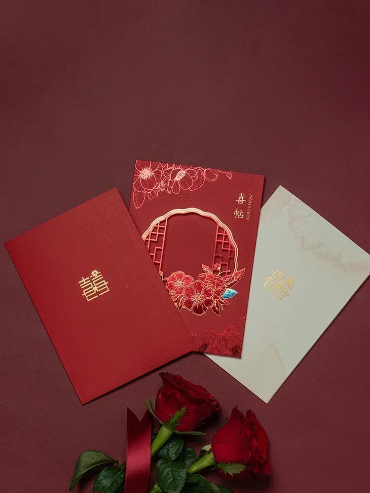 Chinese wedding invitation card, custom invitation card/invitation car