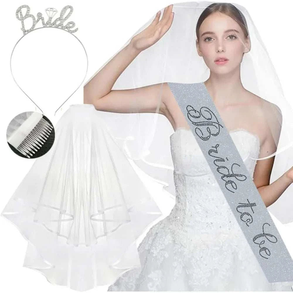3pcs Wedding Engagement Party Bridal Shower Decorations Supplies Bride