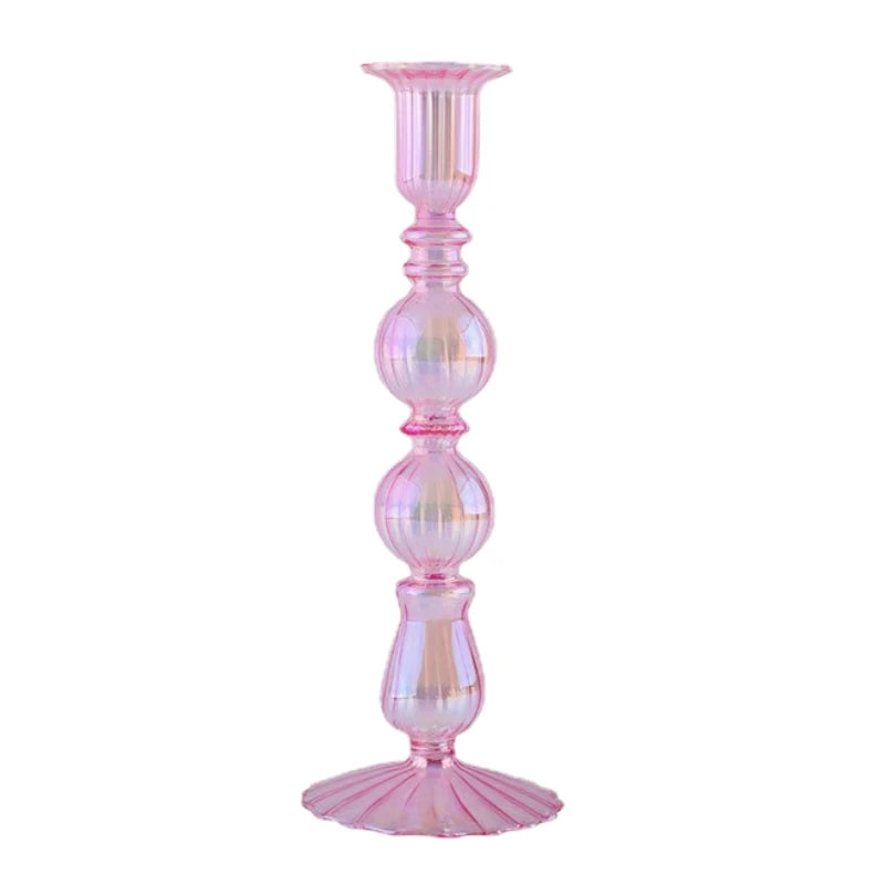 Pink Wedding Table Centerpieces Candle Holder Wedding Decoration Flower Vase Home Decoration Accessories Vases Room Decor