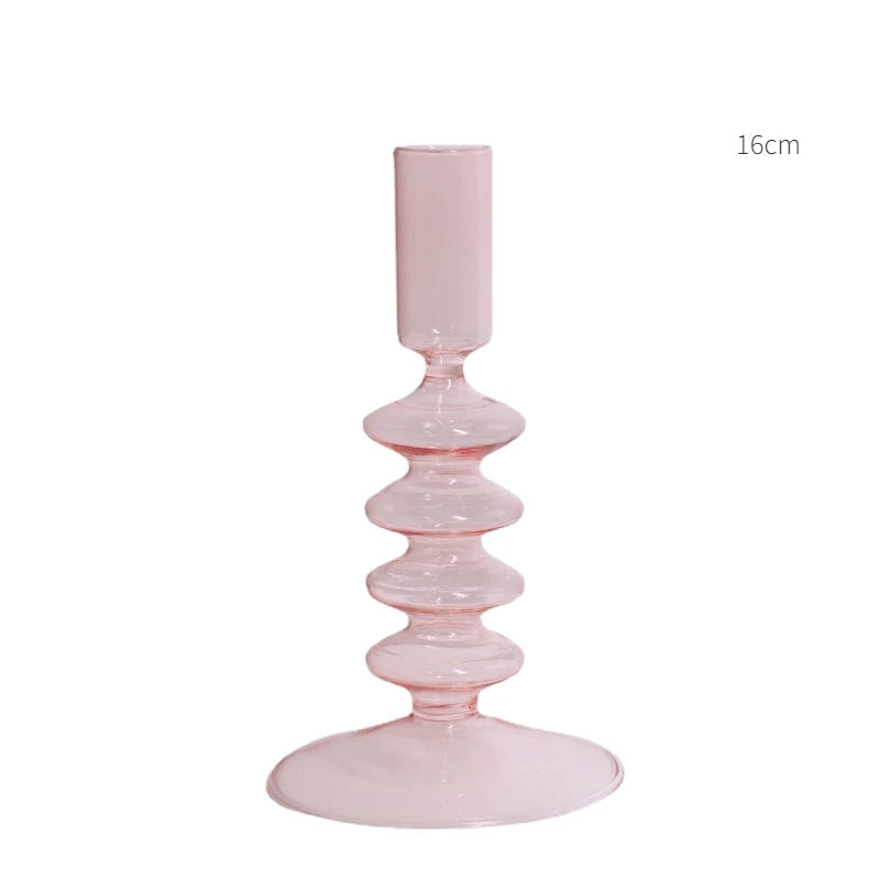 Pink Wedding Table Centerpieces Candle Holder Wedding Decoration Flower Vase Home Decoration Accessories Vases Room Decor