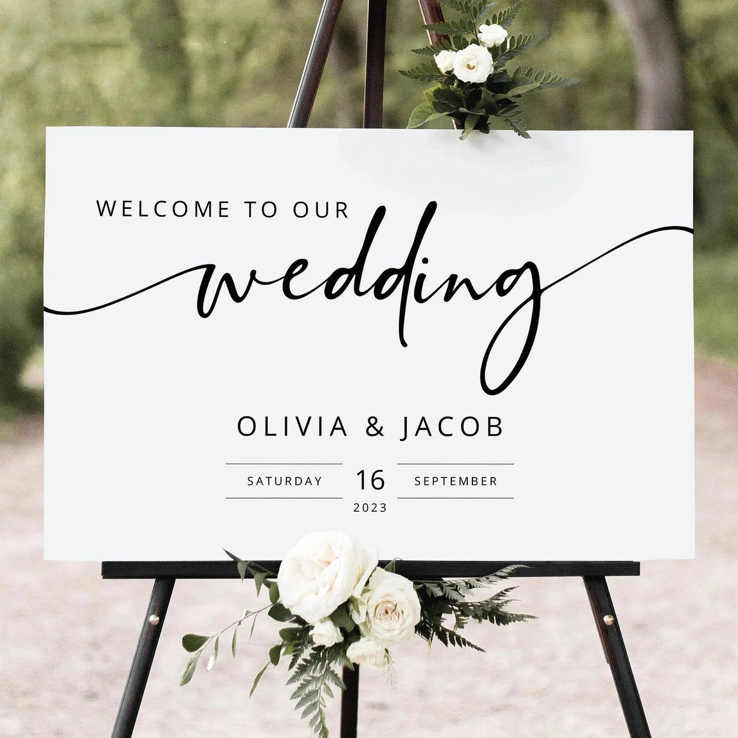 1pcs Engagement Welcome Sign Customized Scene Decoration Wedding Banquet Guidance Sign Wedding Joy Character Background Wall