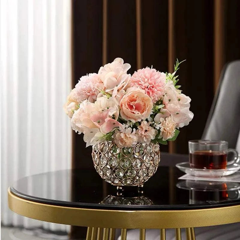 Gold Crystal Candle Holder for Wedding Centerpiece Tealight Candlestic