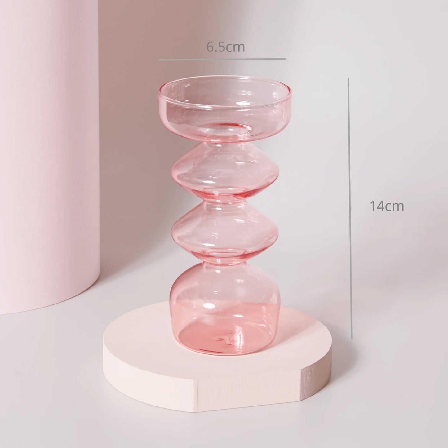 Pink Wedding Table Centerpieces Candle Holder Wedding Decoration Flower Vase Home Decoration Accessories Vases Room Decor