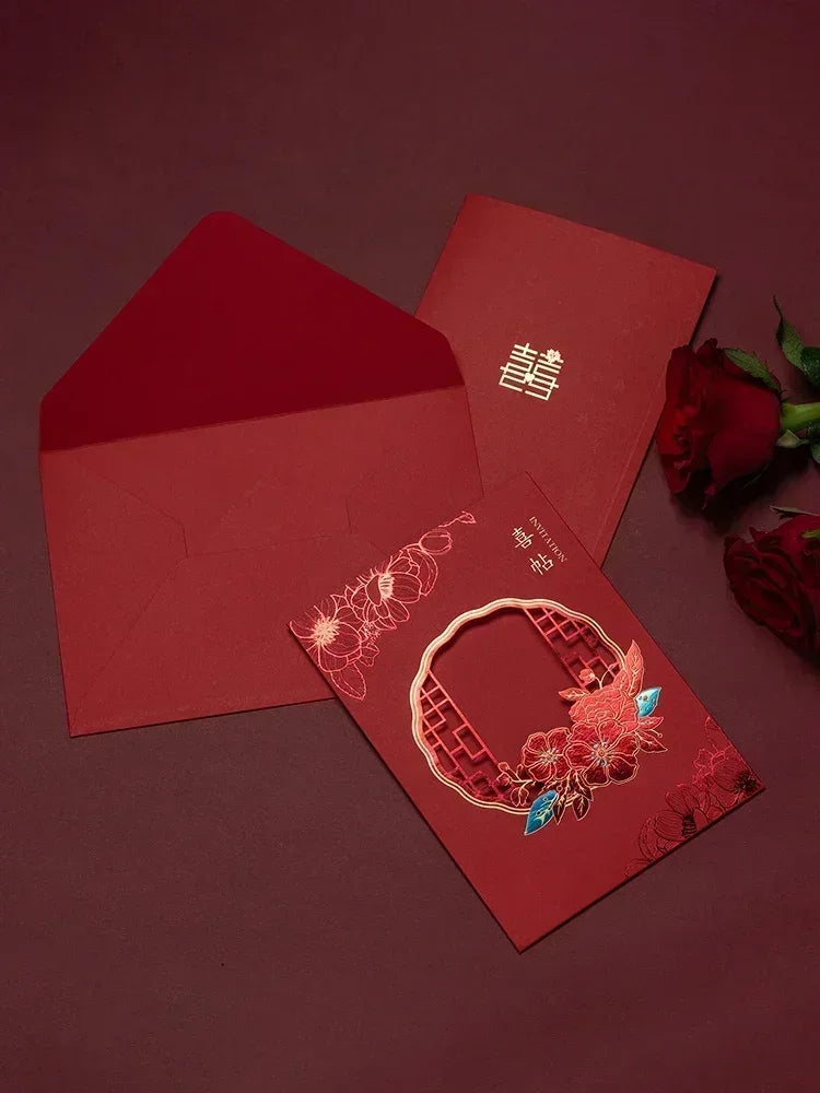 Chinese wedding invitation card, custom invitation card/invitation car