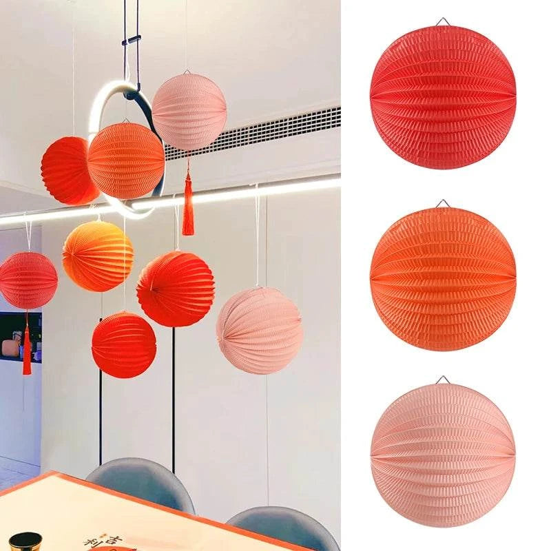 20cm Paper Lanterns Watermelon Lantern Pleated Wedding Party Birthday
