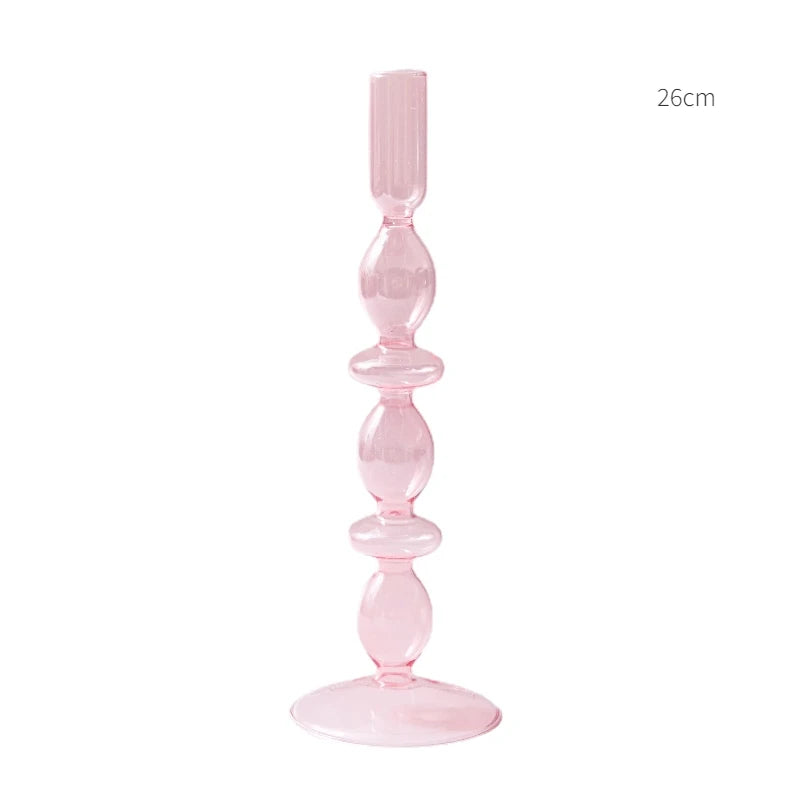 Pink Wedding Table Centerpieces Candle Holder Wedding Decoration Flower Vase Home Decoration Accessories Vases Room Decor