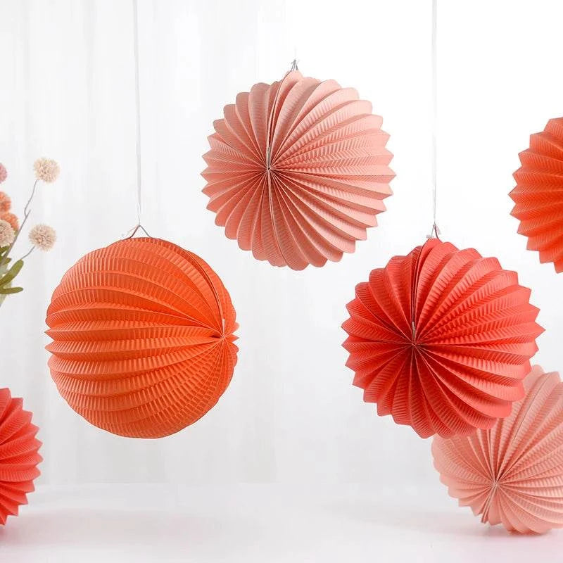20cm Paper Lanterns Watermelon Lantern Pleated Wedding Party Birthday