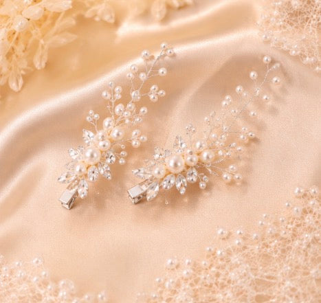 Crystal Floral Vine Bridal Hair Barrette