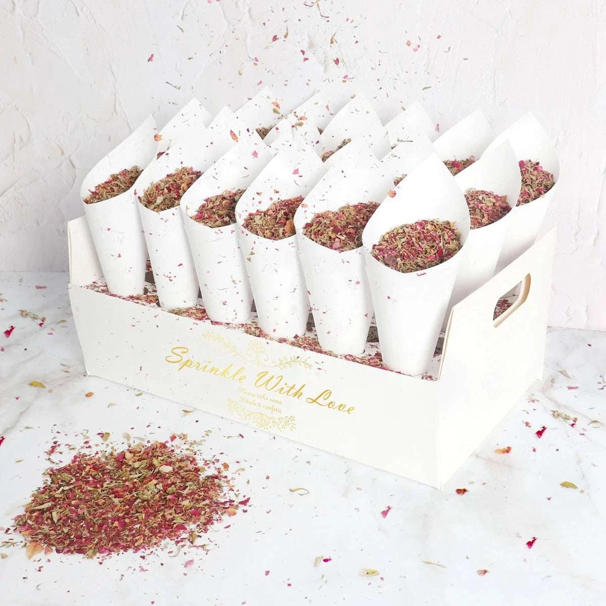 Wedding Confetti Cones Flower Wedding Decorative Tray Wedding Cones St