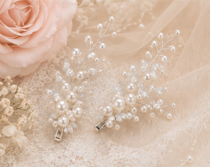 Crystal Floral Vine Bridal Hair Barrette