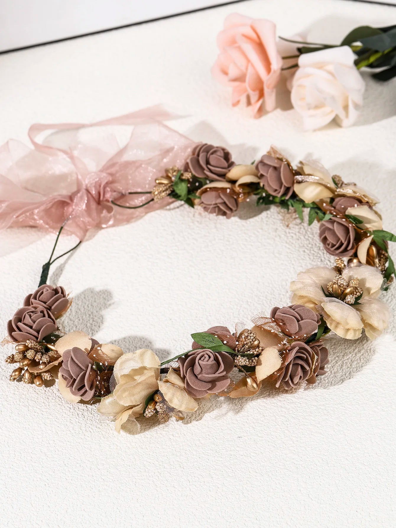 Boho Bridal Floral Hair Crown