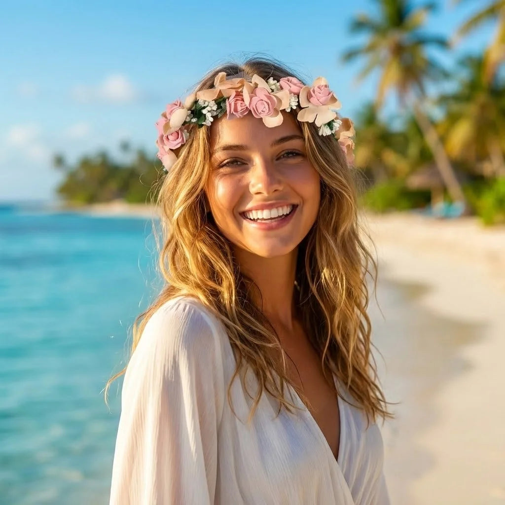 Boho Bridal Floral Hair Crown