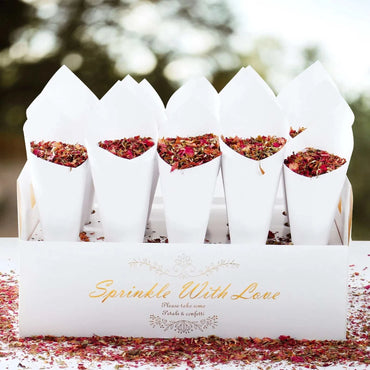 Wedding Confetti Cones Flower Wedding Decorative Tray Wedding Cones St