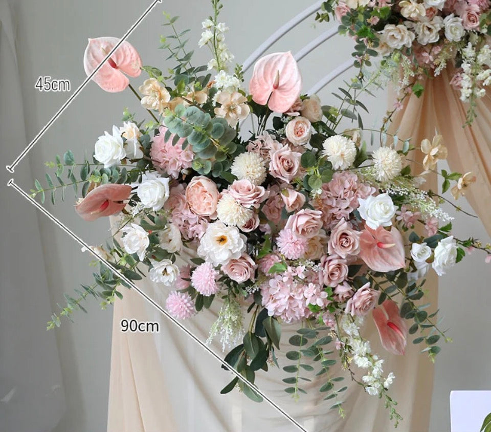 Vintage Pink Floral Arrangement for Wedding and Home Décor