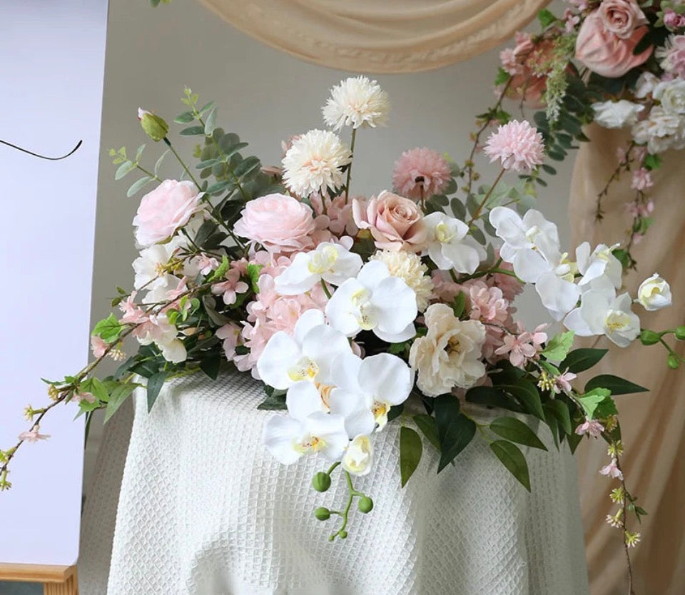 Vintage Pink Floral Arrangement for Wedding and Home Décor