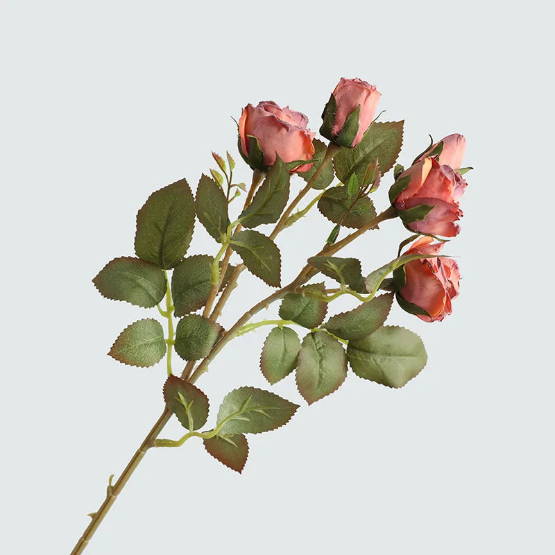 Vintage Five Rose Bouquet Stem