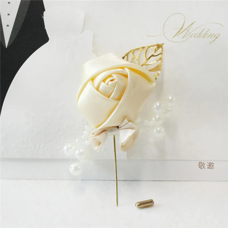 Rose Groom Wedding Boutonniere
