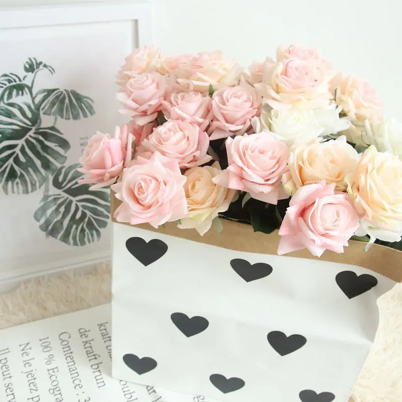 Real Touch Artificial Roses – 10 Piece Set