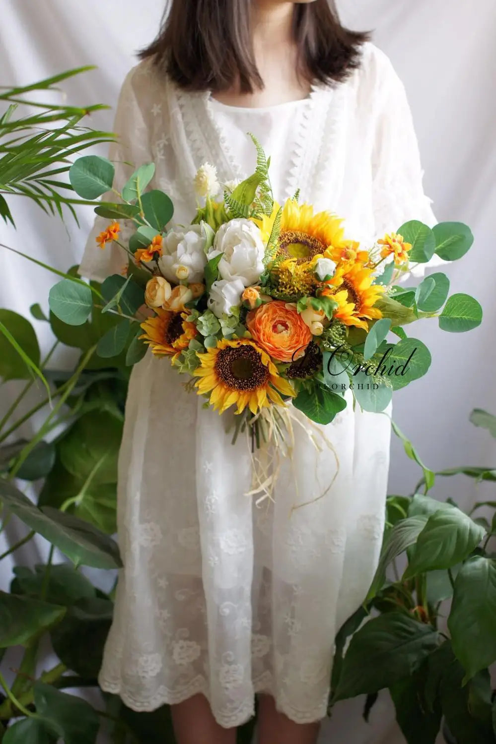 Vintage Sunflower Bridal Bouquet