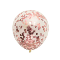 Rose Gold Confetti Baloons Foil Champagne Star Balloon Wedding Latex Ballon globos BabyShower Birthday Party Decoration Supplies