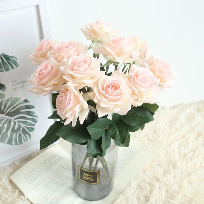 Real Touch Artificial Roses – 10 Piece Set