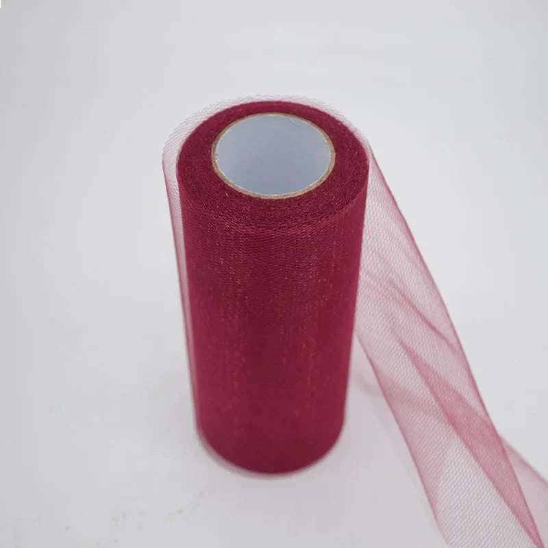 25Yards/Lot 6inch Tissue Tulle Roll Wedding Decoration Tutu Spool Craf