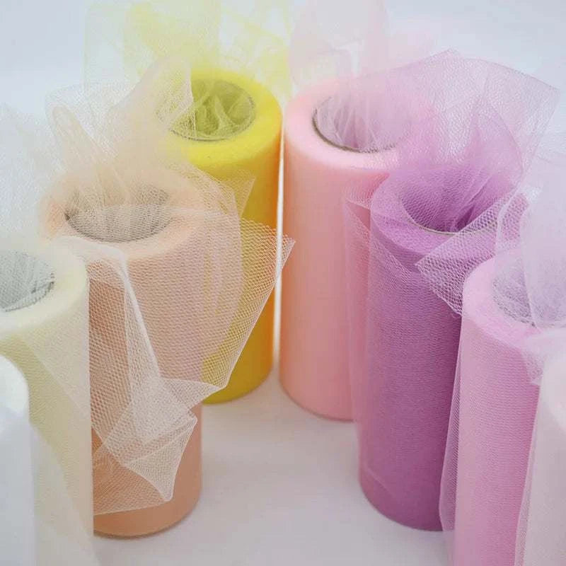 25Yards/Lot 6inch Tissue Tulle Roll Wedding Decoration Tutu Spool Craf