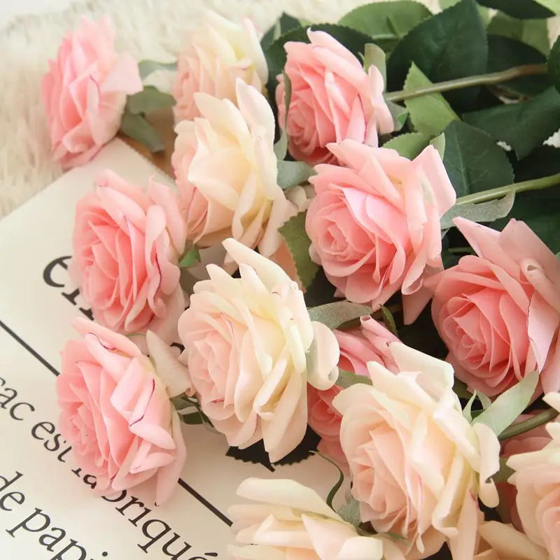Real Touch Artificial Roses – 10 Piece Set