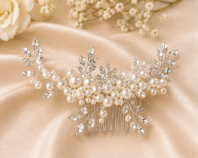 Pearl & Crystal Bridal Hair Comb