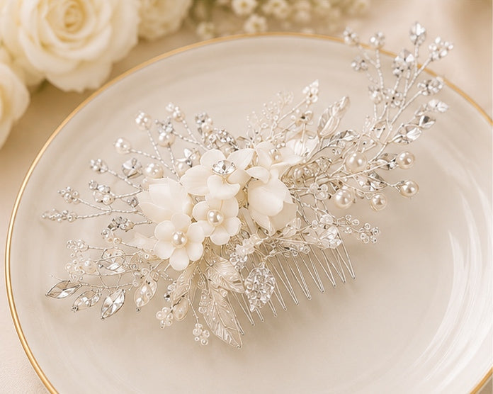Pearl & Crystal Bridal Hair Comb