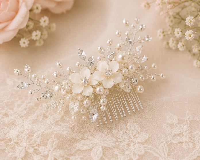 Pearl & Crystal Bridal Hair Comb