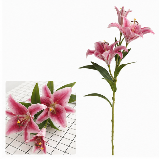 Real Touch Stargazer Lily Stem – Multiple Colors