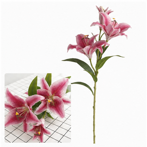 Real Touch Stargazer Lily Stem – Multiple Colors