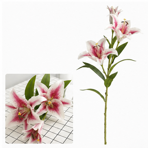 Real Touch Stargazer Lily Stem – Multiple Colors
