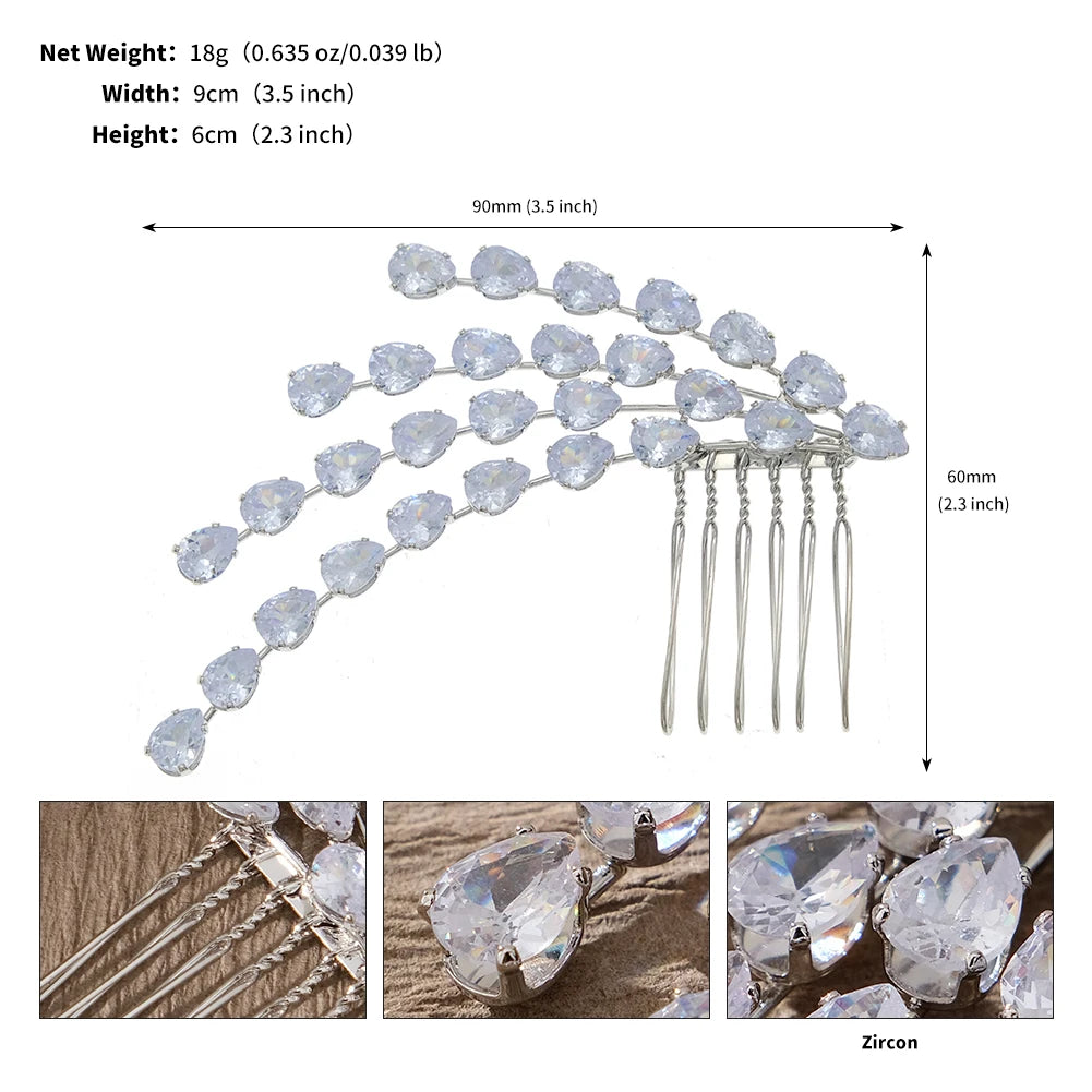 Crystal Flower Bridal Hair Comb