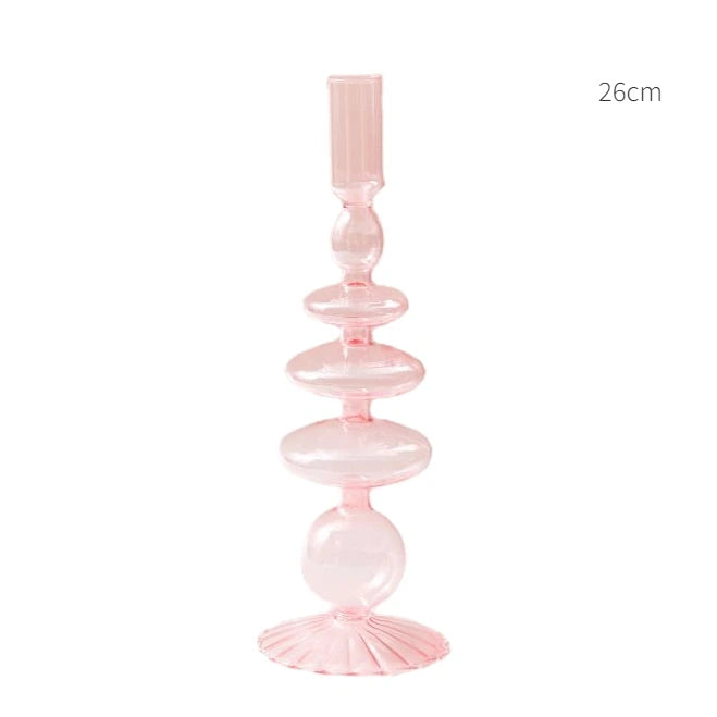 Pink Wedding Table Centerpieces Candle Holder Wedding Decoration Flower Vase Home Decoration Accessories Vases Room Decor