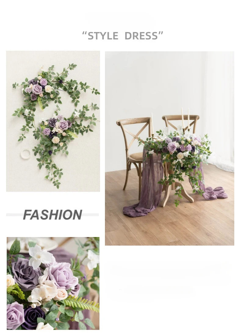 Elegant Rose Flower Decor Wedding Table Accent
